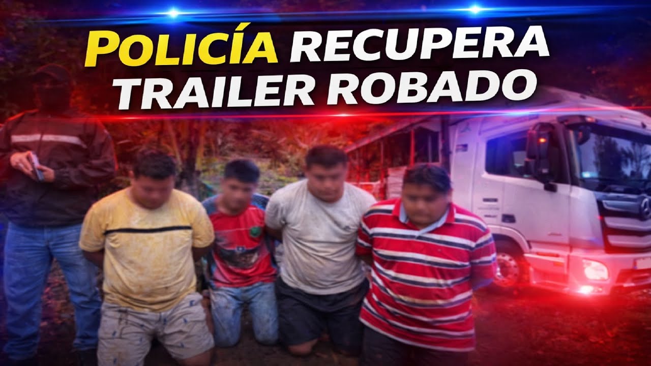 Enfrentamiento a bala en Jipijapa: Policía recupera tráiler robado y detiene a 4 sospechosos
