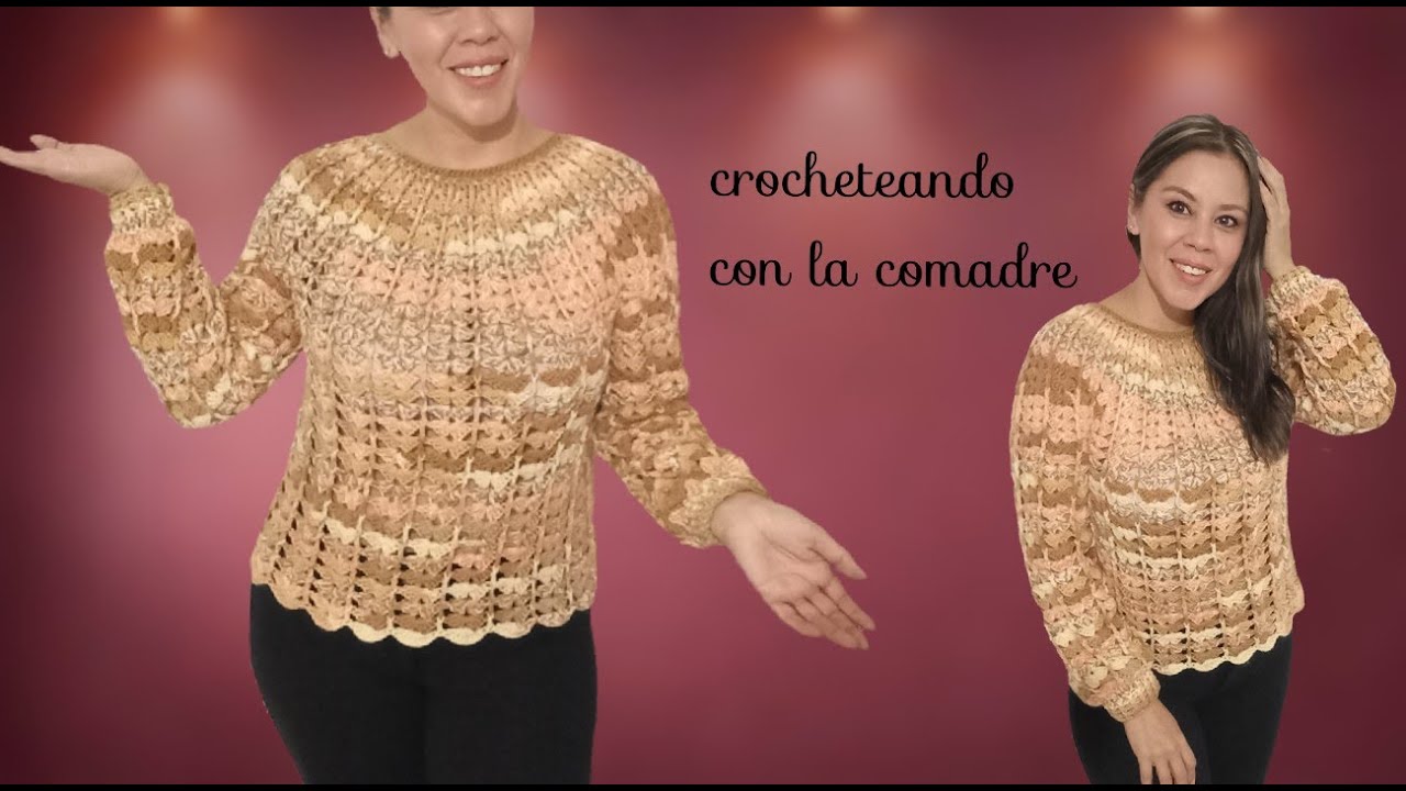 ⭐⭐⭐TUTORIAL BLUSA O SUETER PUNTO elegante A CROCHET  PARTE #1