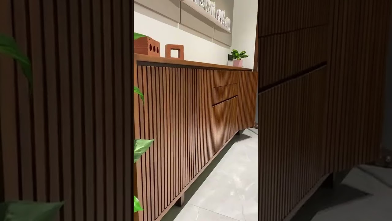 What is the best way to storage shoes | Wooden Shoe Cabinet with Doors #shorts #shoes#design