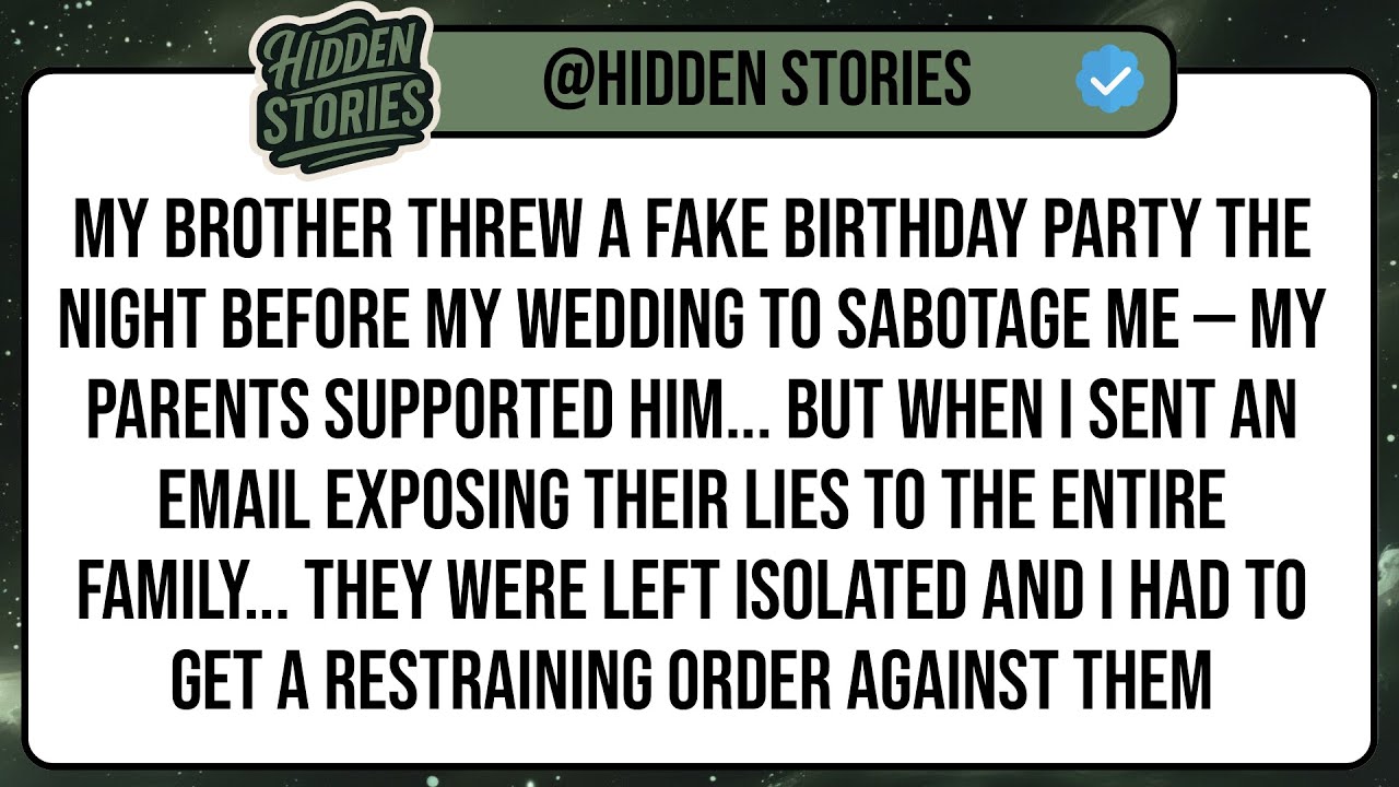 My Brother Threw A FAKE Birthday Party The Night Before My Wedding To Sabotage Me — My Parents ...
