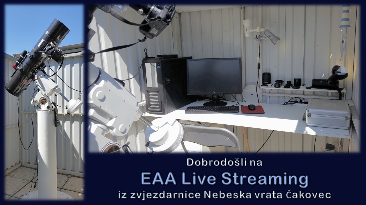Test izravnog prijenosa EAA promatranja iz Zvjezdarnice Nebeska vrata Čakovec - M42