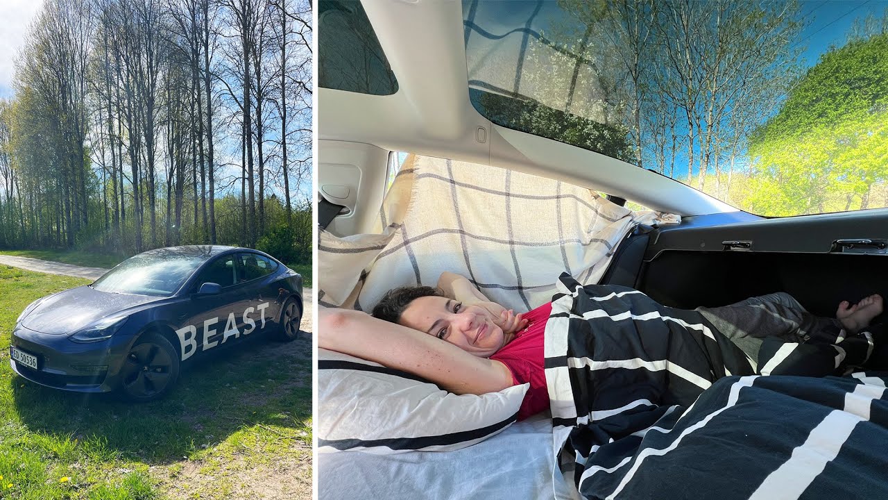 Sleeping in a TESLA in Sweden  | vlog #81