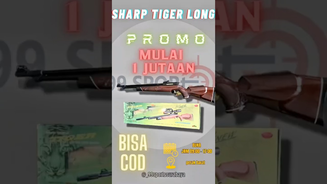 Senapan angin sharp tiger long truglo @99_sportssurabaya #senapanangin #sharp #tiger #long #fyp