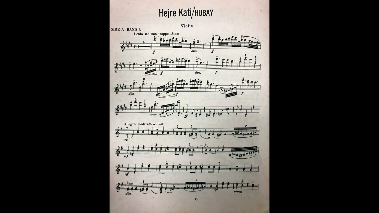HEJRE KATI with Orchestra Minus One (Hubay)