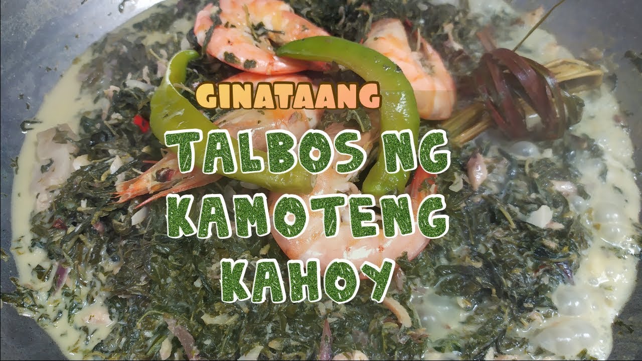 Ginataang Talbos ng Kamoteng Kahoy. Lutong pinoy. Lutong bicol!