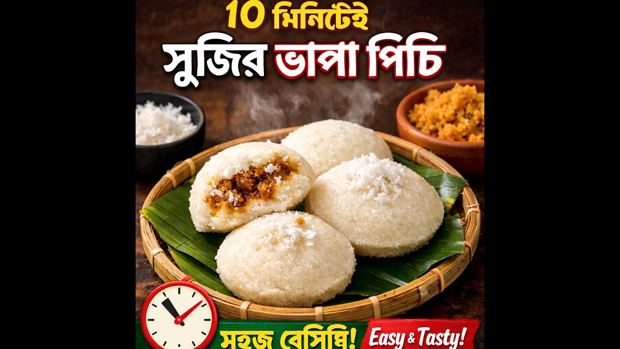 মাত্র 10 মিনিটে বানিয়ে নিতে পারেন এমন মজাদার সুজির ভাপা পিঠা🔥👉//Akhi Kicahan & Tips//