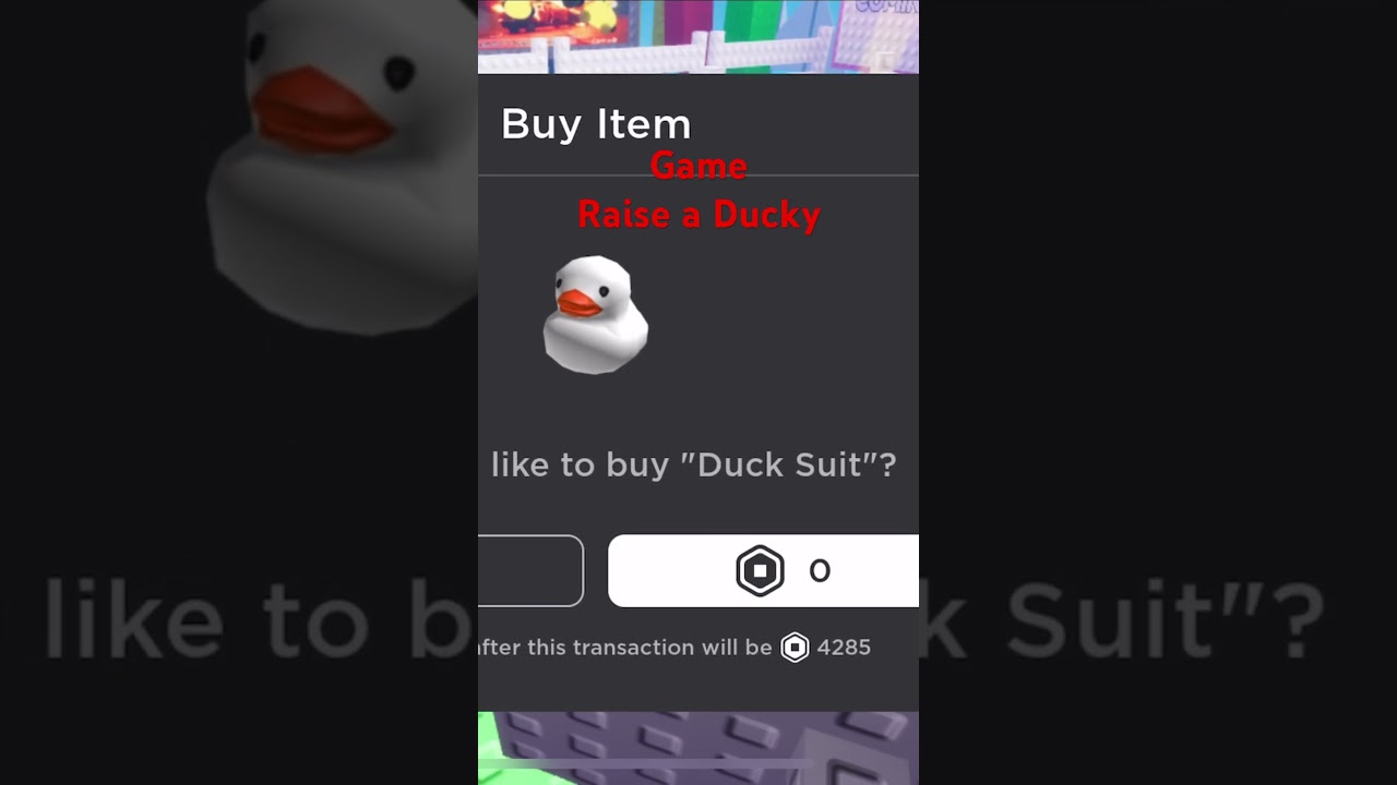 Claiming Free Ugc &ldquo;Ducky Suit&rdquo; #freeugc #roblox #ugc #easy