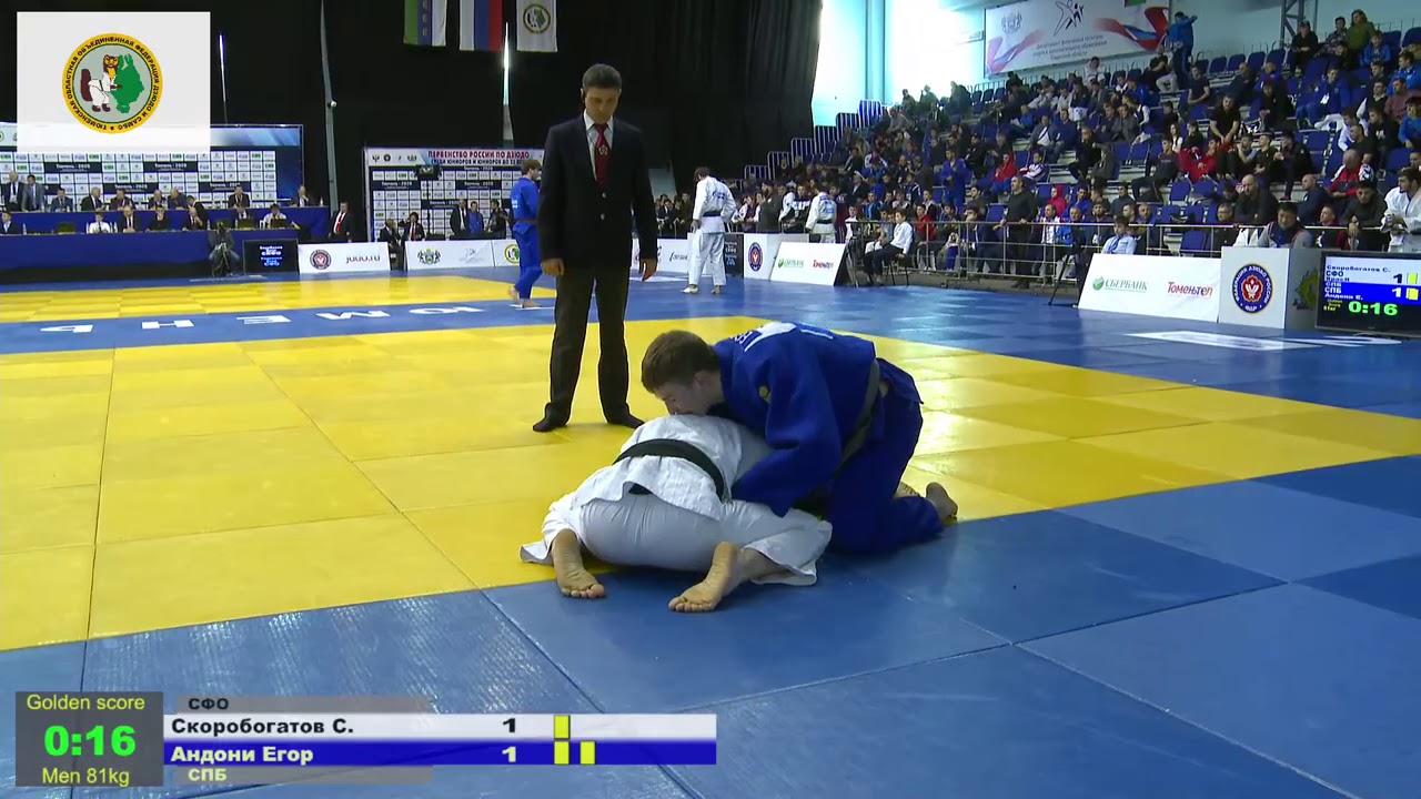 81 kg Скоробогатов С Андони Е 06 03 2020 Т2 Первенство России по дзюдо до 23 лет, ТЮМЕНЬ