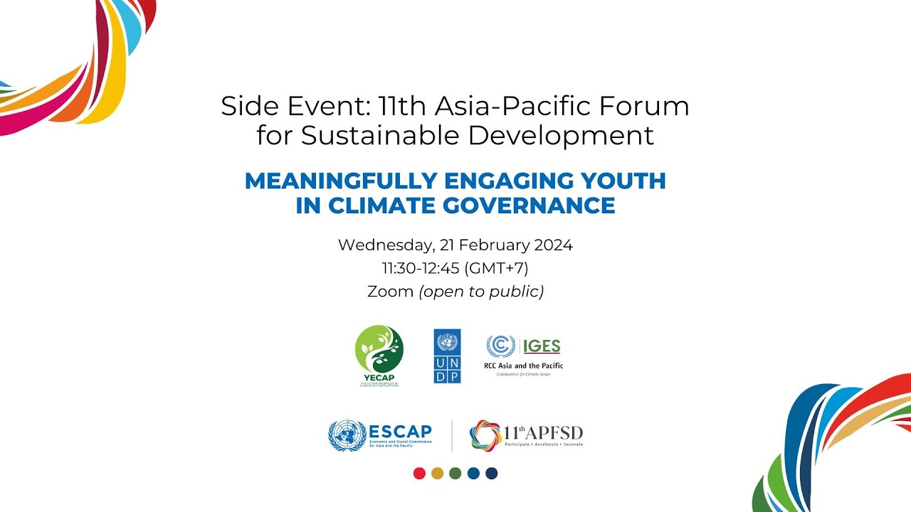 APFSD Side Event on Meaningfully Engaging Youth in Climate Governance