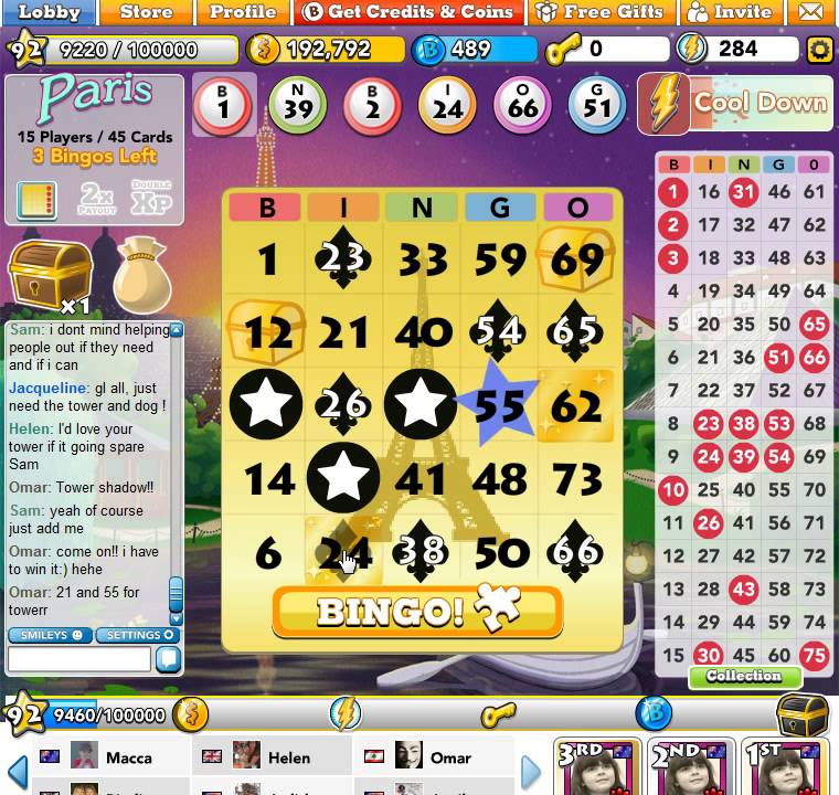Bingo Blitz:(EIFFEL TOWER WIN) PARIS***in 3D***