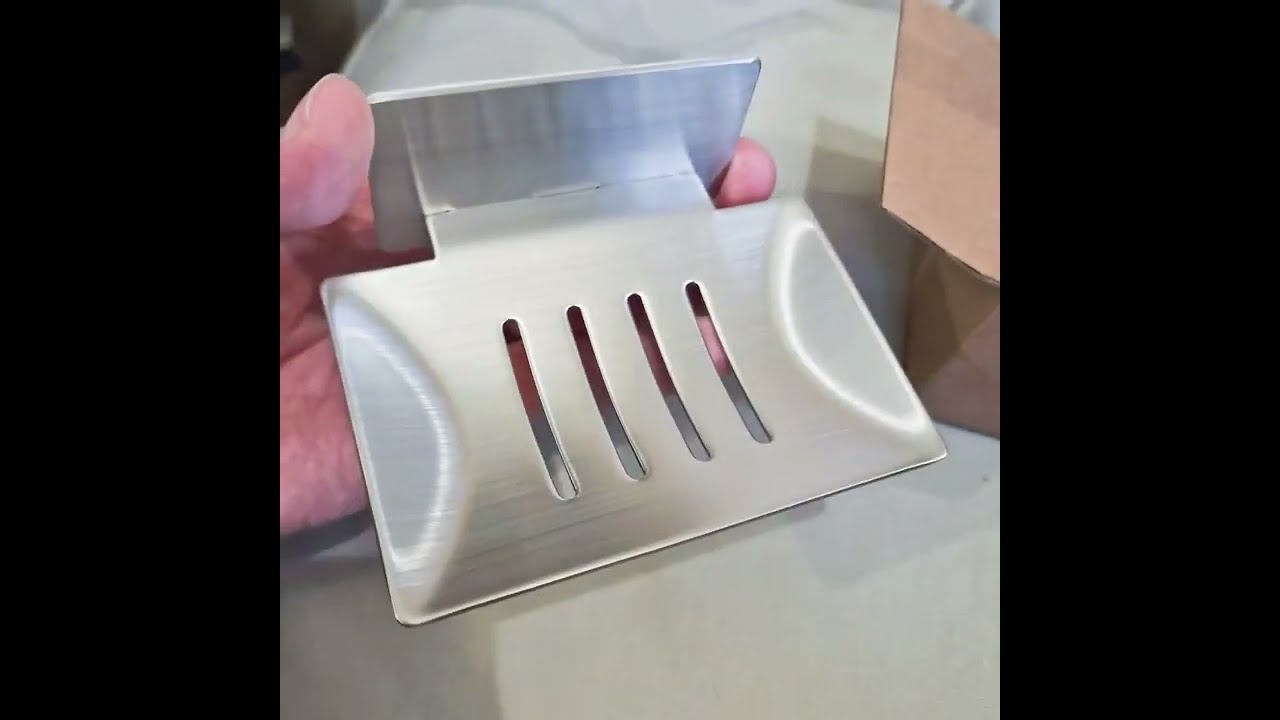 Installing a new Self-adhesive Stainless Steel rustproof soap dish holder in the bathroom 🚻 DIY