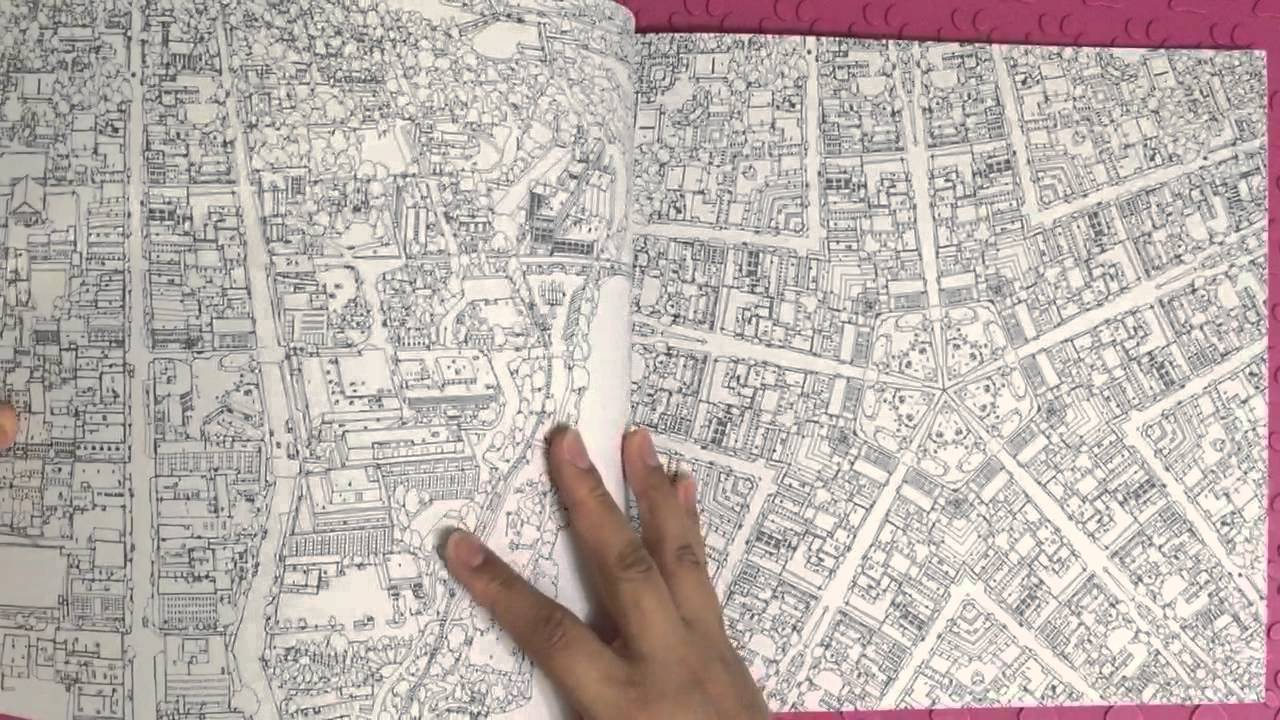 preview Fantastic Cities coloring book, illustrated by Steve McDonald