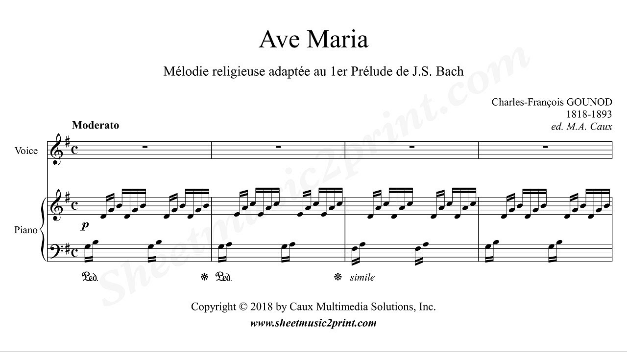 Gounod : Ave Maria - G Major