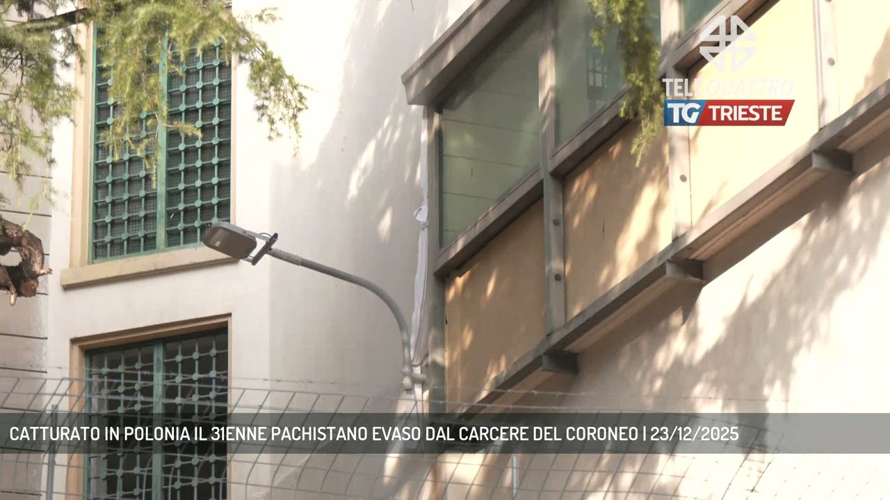 CATTURATO IN POLONIA IL 31ENNE PACHISTANO EVASO DAL CARCERE DEL CORONEO | 23/12/2025