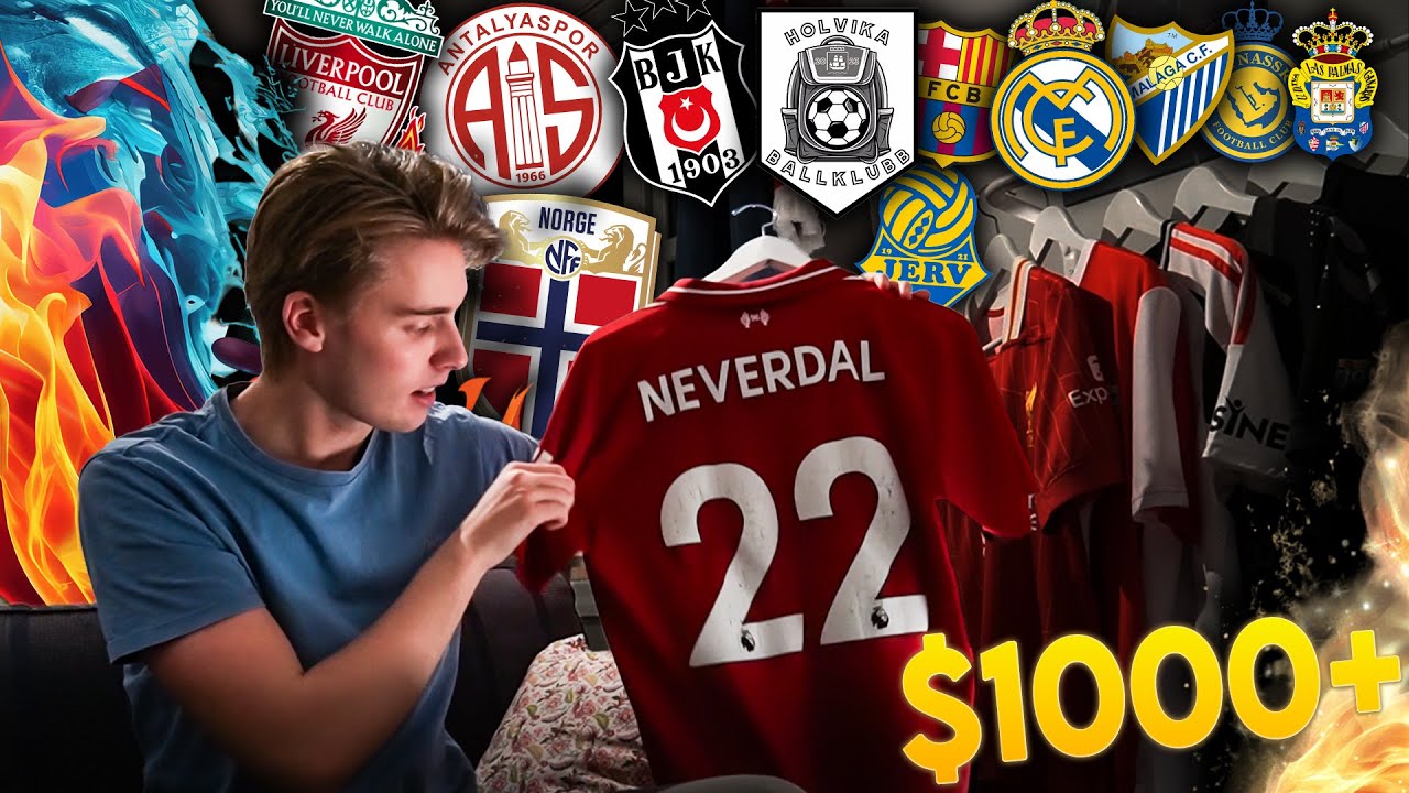 Going through my WHOLE FOOTBALL KIT COLLECTION!👕⚽| $1000+🤑
