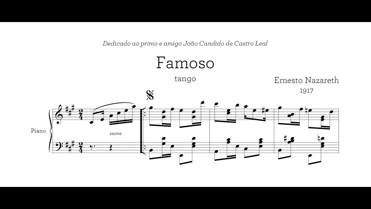Ernesto Nazareth - Famoso (Roberto Szidon, piano)