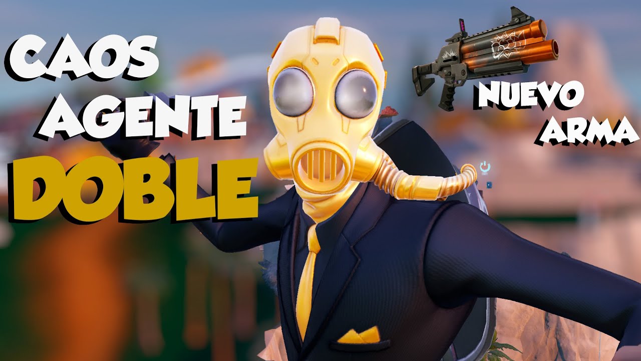 Victoria y Gameplay con la skin CAOS AGENTE DOBLE en Fortnite