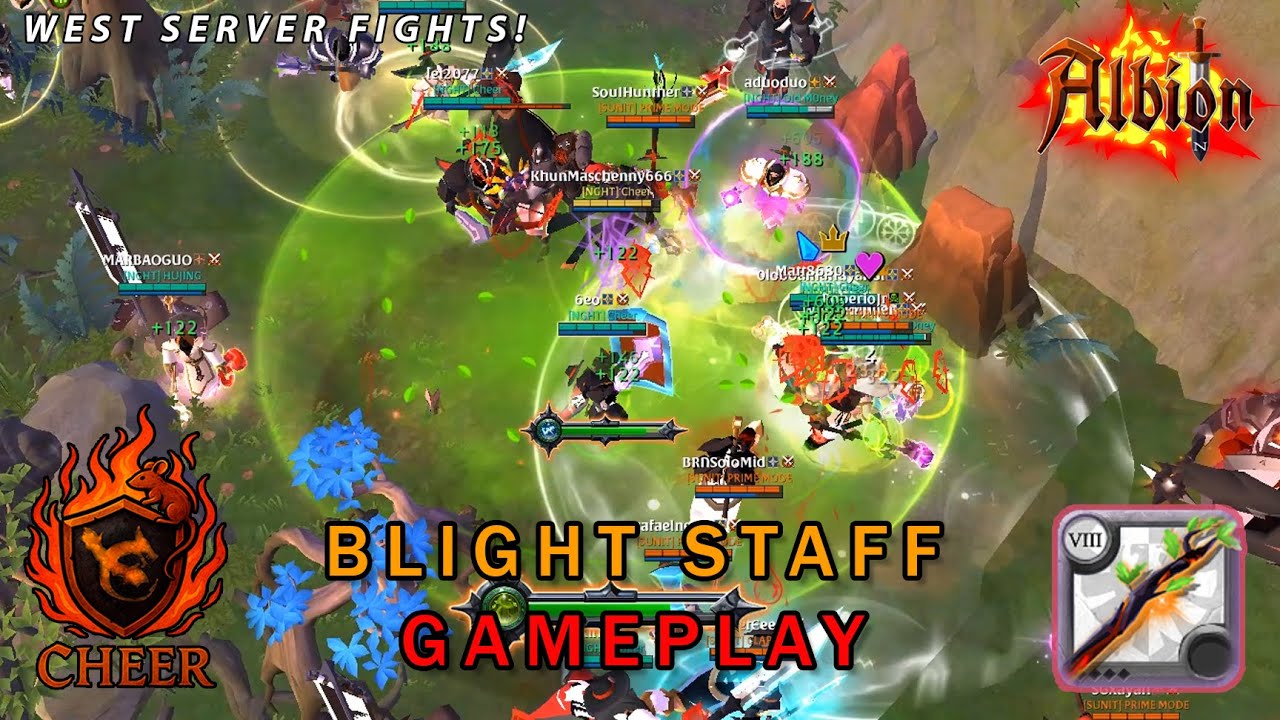 Blight Staff Average Day | Small Scale & Mid Scale PVP | Albion Online