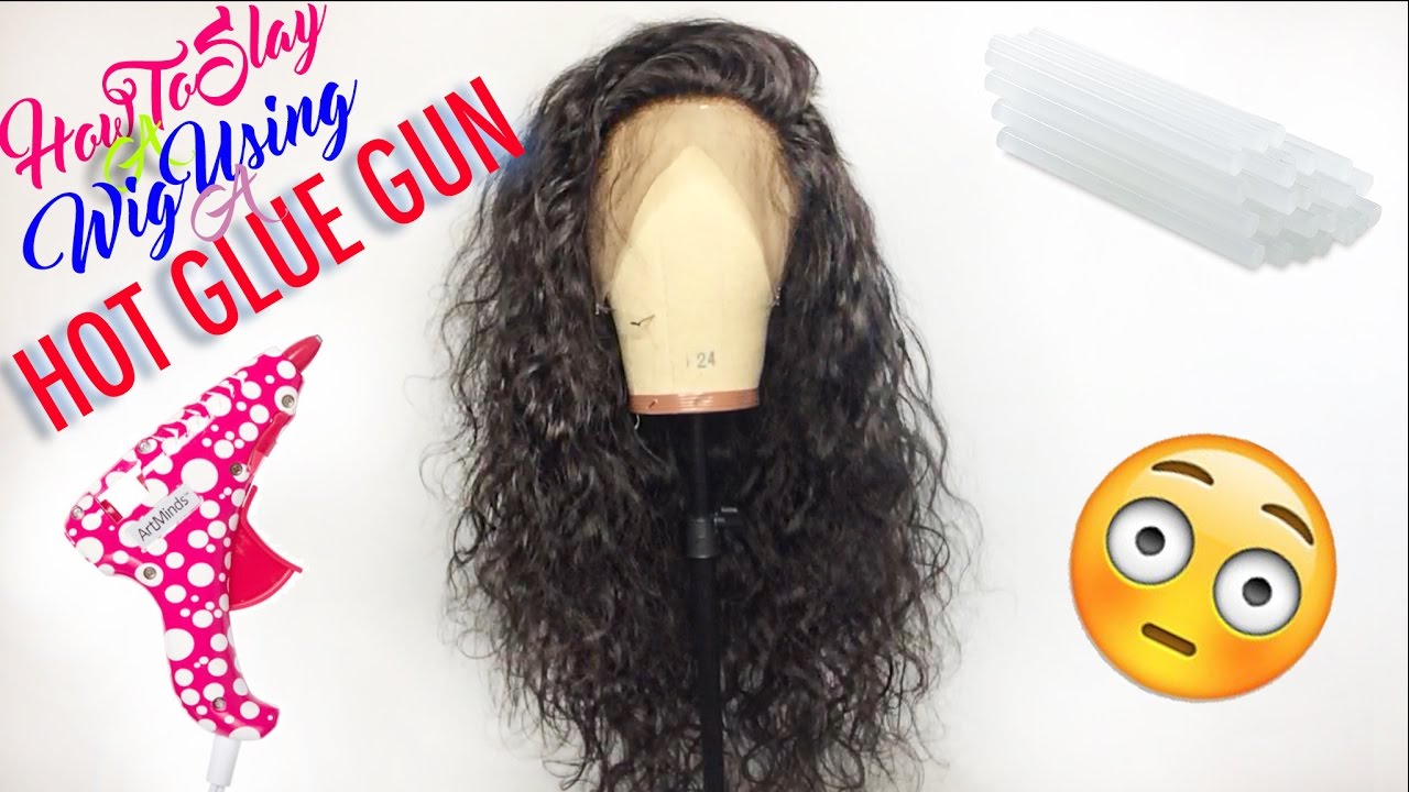 How To Slay A Quick Weave Wig With a Frontal Using a HOT GLUE GUN ( Beginner Friendly )