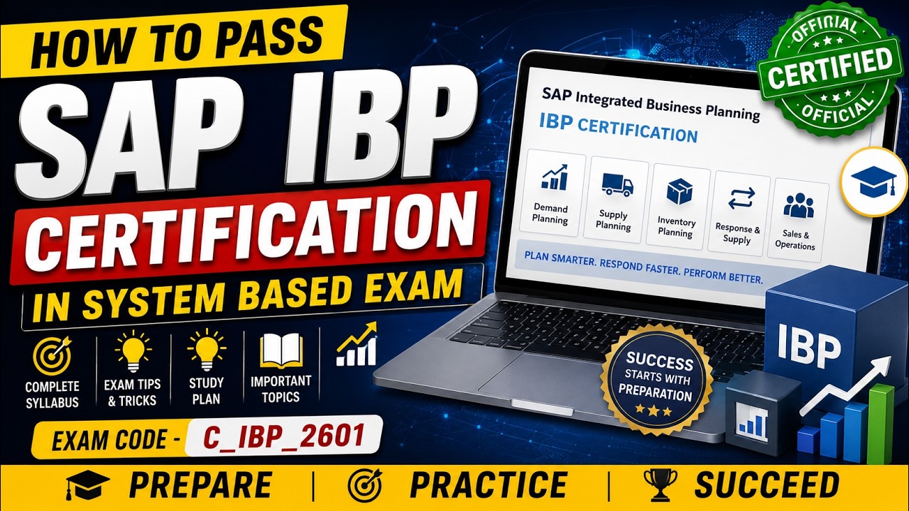 SAP IBP Certification in system based exam | C_IBP_2601
