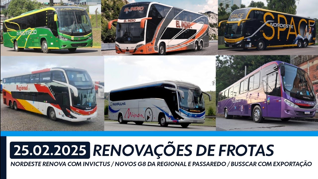 RENOVAÇÕES DE FROTAS: Nordeste recebe mais Invictus - Regional adquire G8 DD - Exportação na Busscar