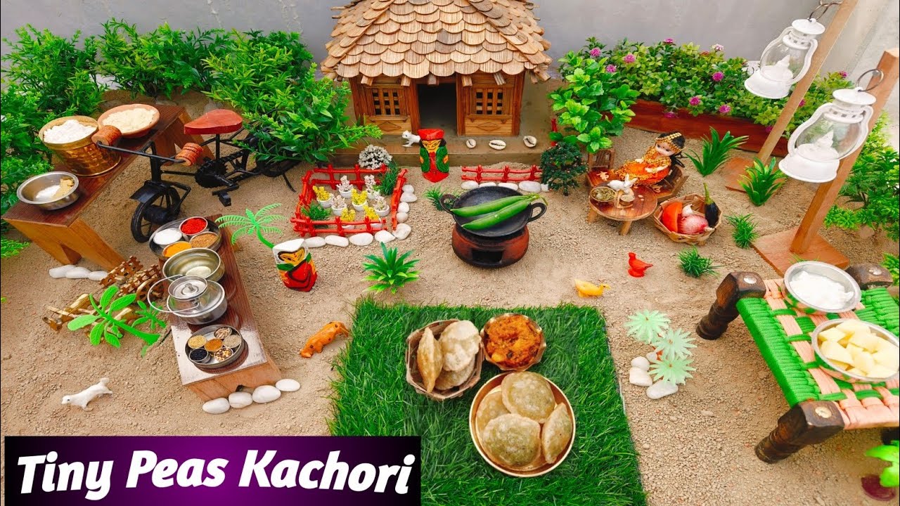 Tiny Peas Kachori ll Koraisutir Kochuri ll Miniature Cooking ll Tiny Kitchen ll Tiny Tawa 