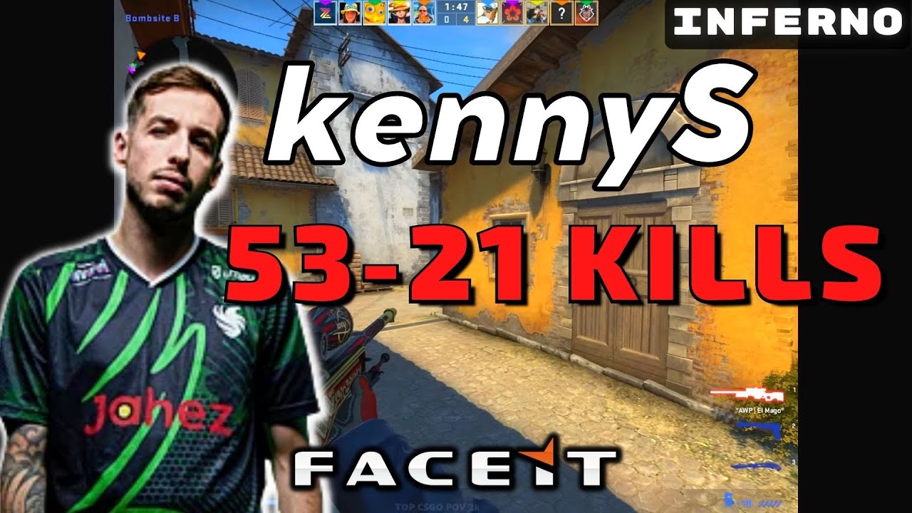 CSGO POV kennyS (53-21) Inferno 𝙒𝙞𝙣 (19-17) / Faceit 16.03.2023