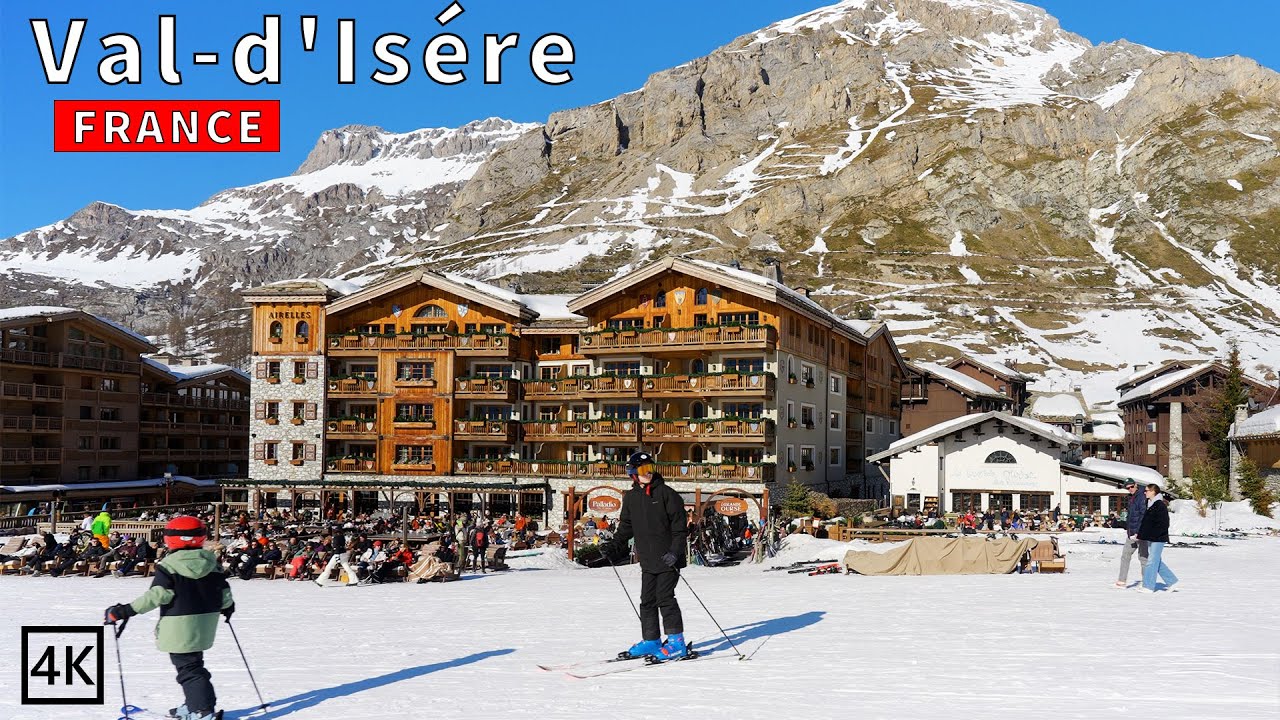 Val d'Isère France 🇫🇷 | Walking Ski Area | A Charming Ski Resort in the French Alps 4K 60p