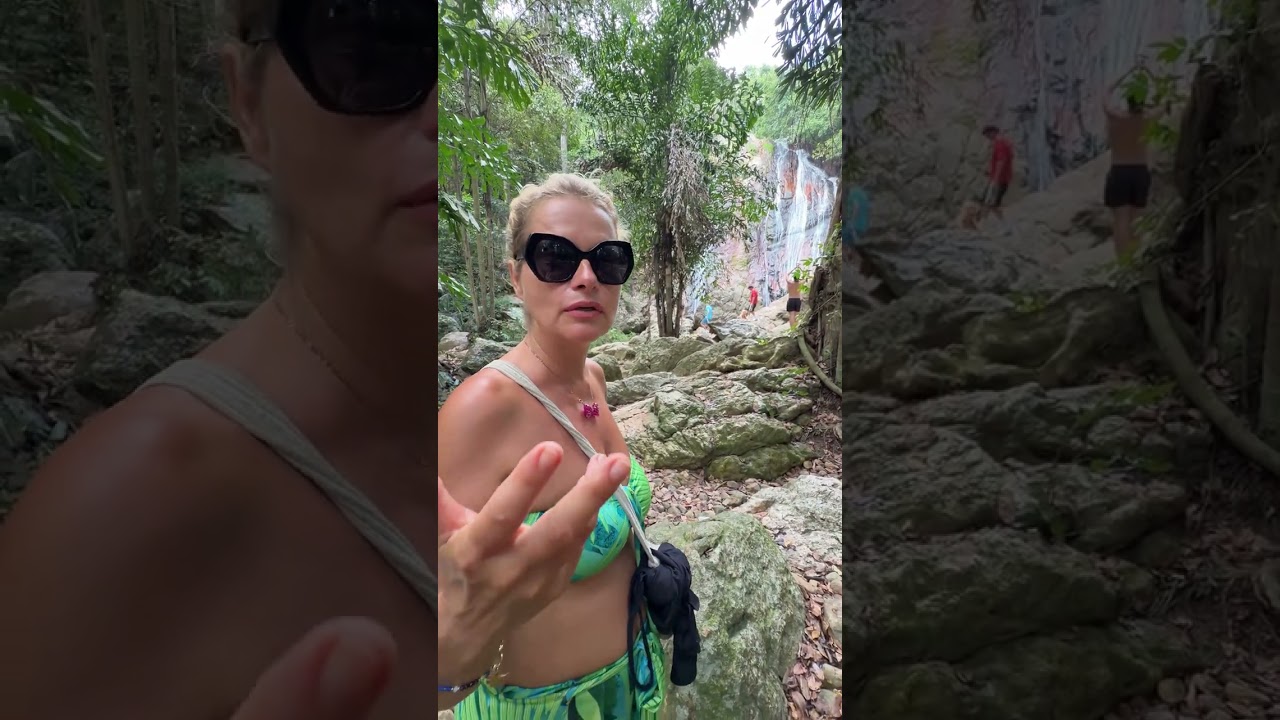 Wodospady pełne wody na Samui 