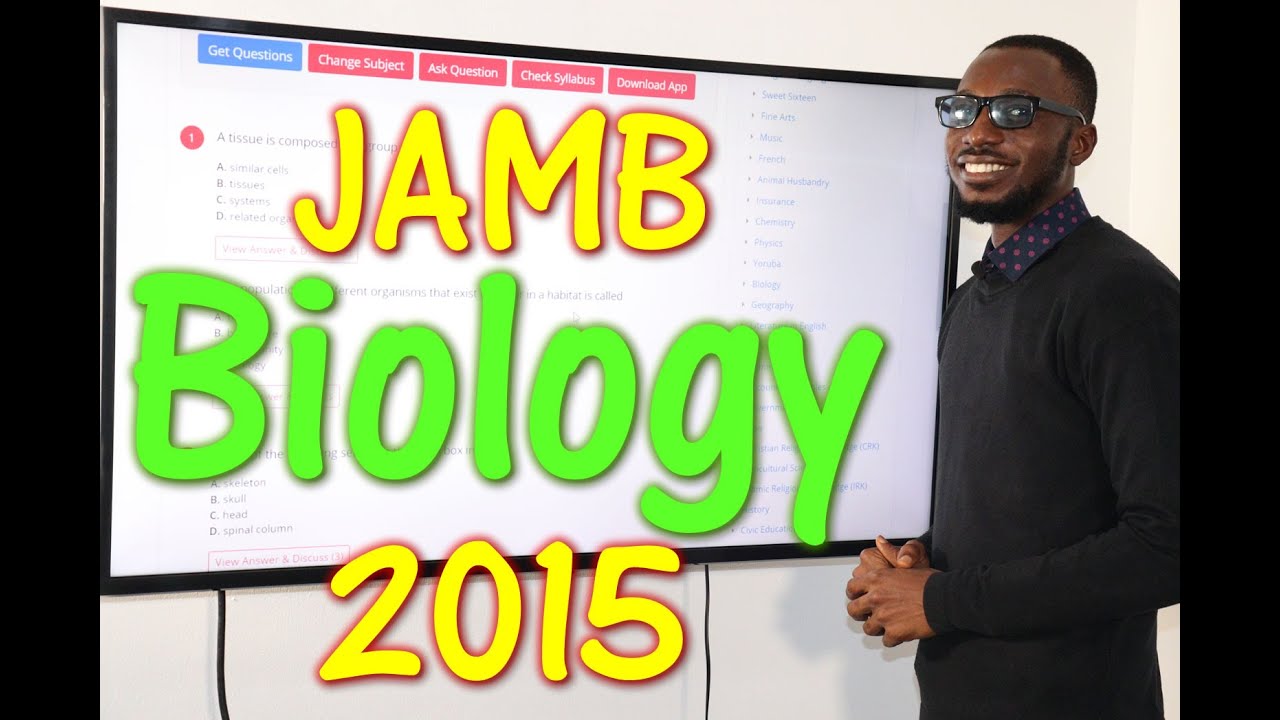 JAMB CBT Biology 2015 Past Questions 1 - 20