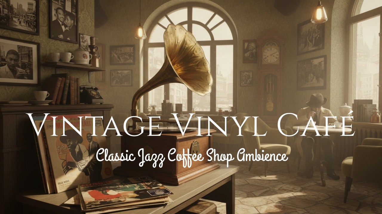 Vintage Vinyl Café 🎷 | Classic Jazz Coffee Shop Ambience