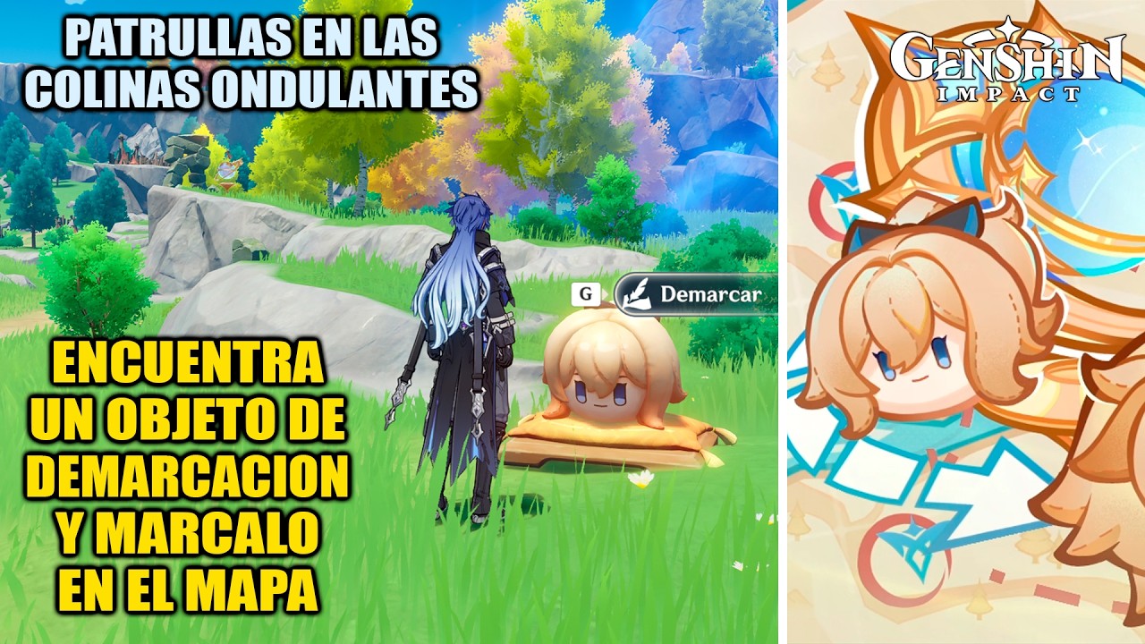 Patrullas en las colinas ondulantes ｜ Encuentra un objeto de demarcaci&oacute;n y m&aacute;rcalo en el mapa