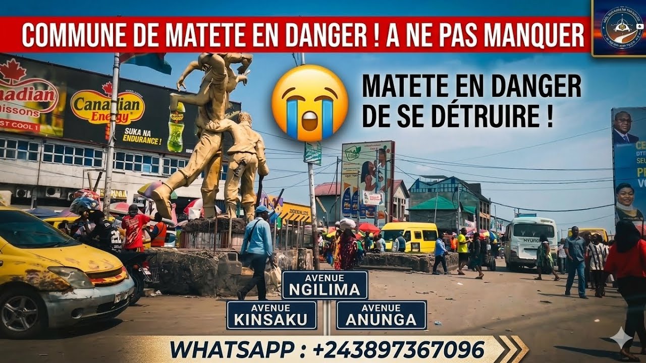 🆘 URGENT MATETE EN DANGER 😭. CUMMUNE DE MATETE DANS LA VILLE DE KINSHASA EZO KUFA BOZO TALA KAKA..