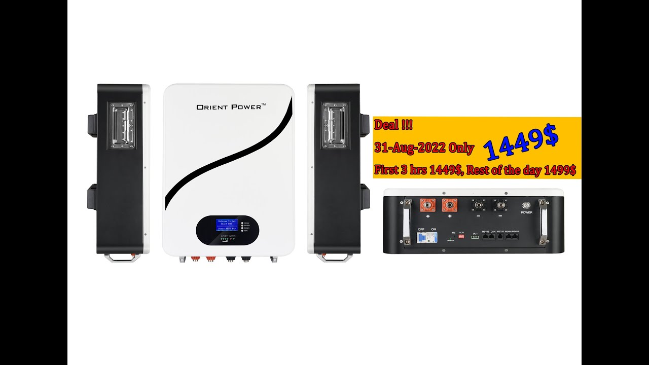 1449$ First 3 Hrs 31-Aug Powerwall Lithium Battery DIY Reference Video Orient Power Powerwall