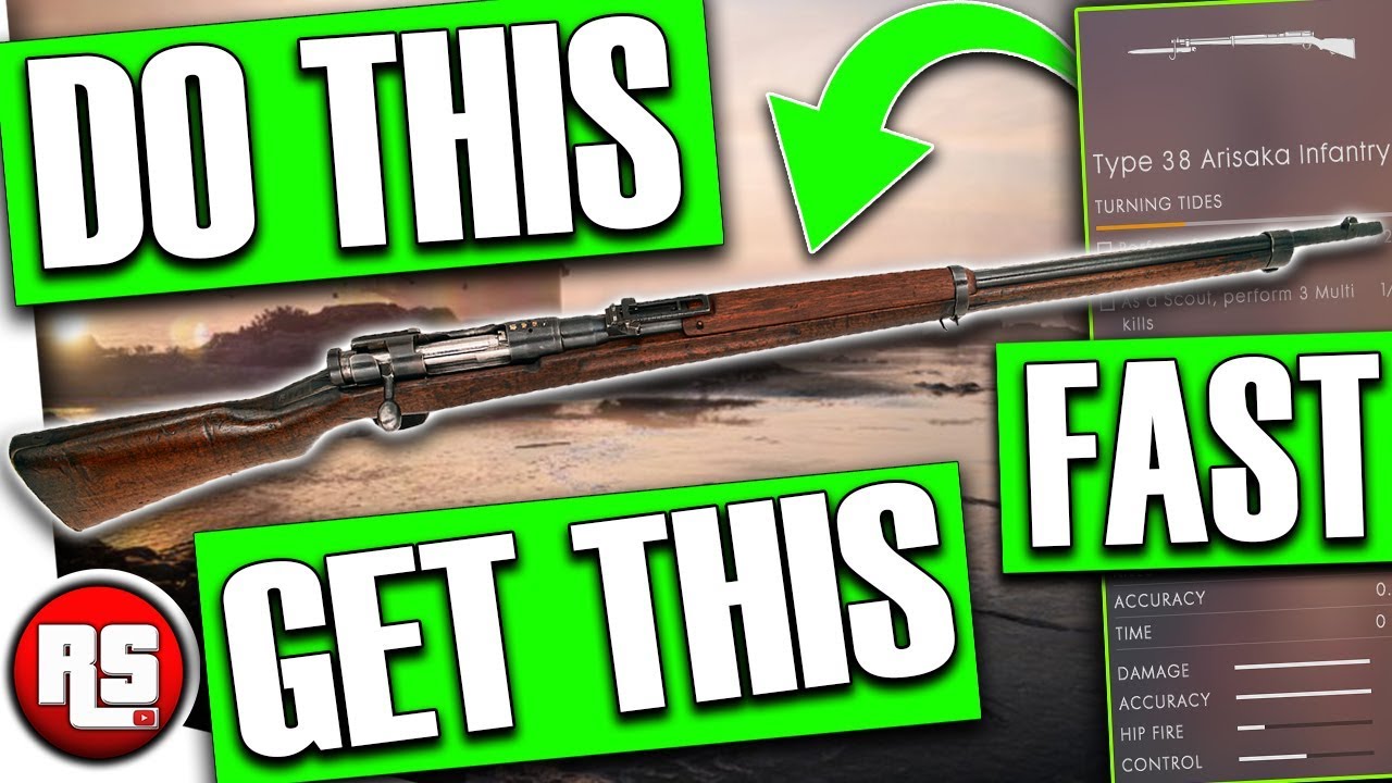 Arisaka rifle: HOW to UNLOCK FAST, (How to GET SCOUT MULTI KILLS) , turning tides DLC