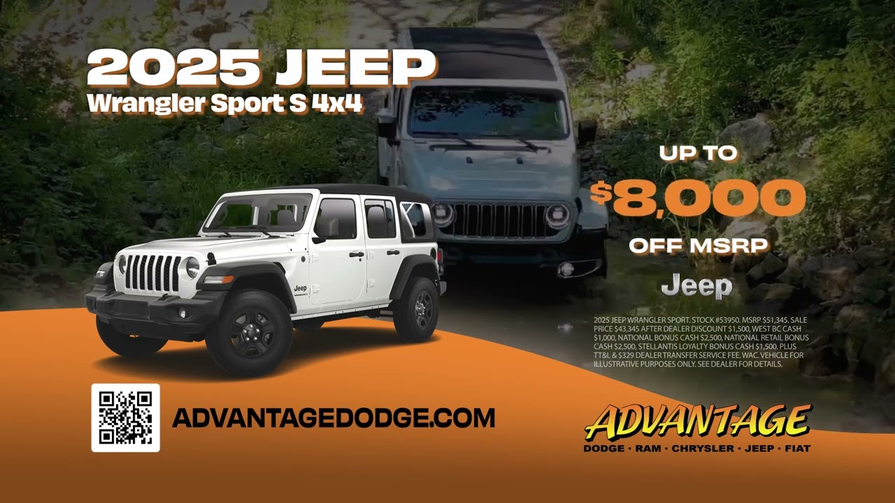 Advantage Dodge "2025 Jeep Wrangler Sport S 4x4"
