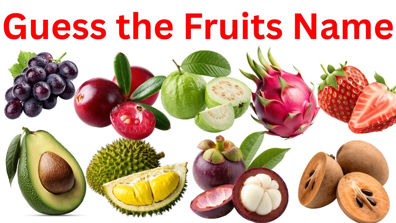 Guess the Fruit in🍍🍓🍌 | Different Types of Fruit - Fruit  Quiz