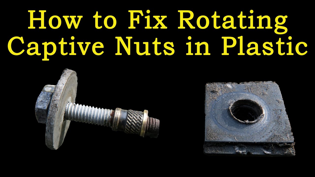 How to Fix Captive Nuts in Plastic, that Rotate (where the bolt won’t come undone)!