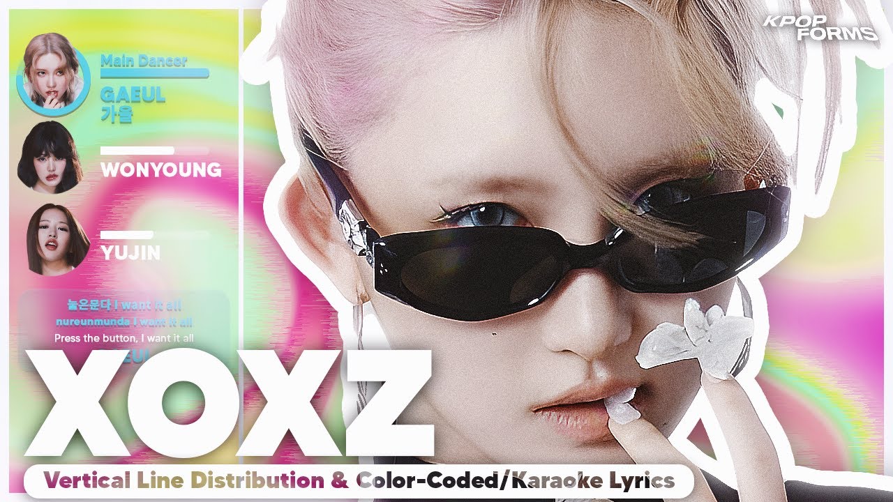 XOXZ - IVE (Vertical Line Distribution + Color Coded Karaoke Lyrics) REQUESTED