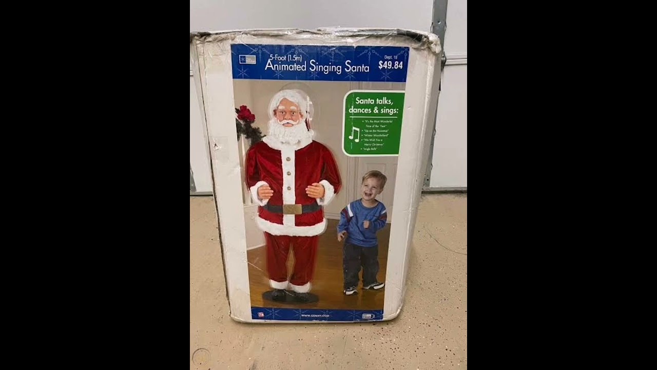 gemmy life size Santa (audio low pitch)