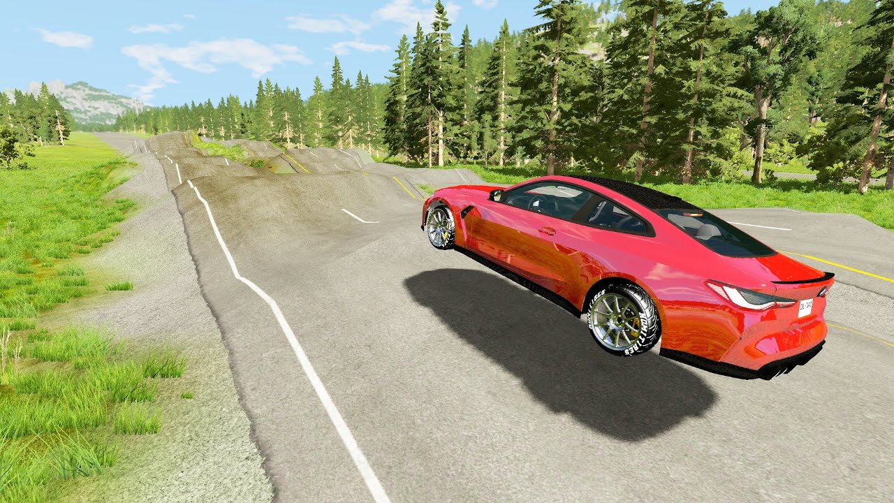 Cars vs Extremly Bumpy Road - BeamNG.drive