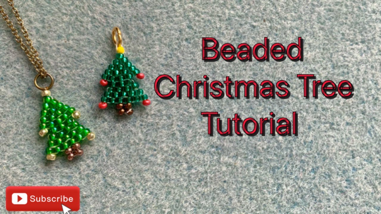 Beaded Christmas Tree Necklace Tutorial
