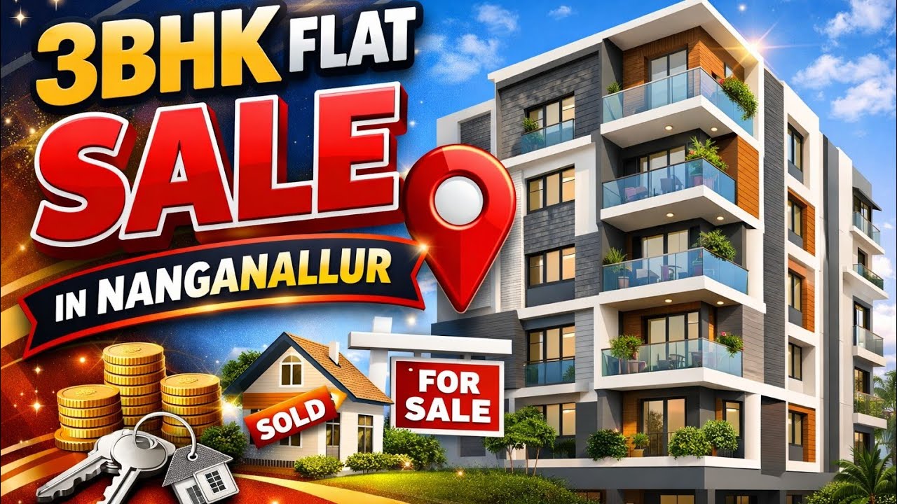 New 3BHK Flat SALE Nanganallur #Home #House #Flat #Property #Investment #Investor #Realestate 