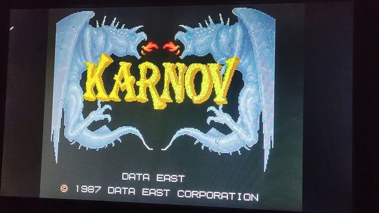 Data East Karnov 1987 Arcade: Actual Hardware Gameplay