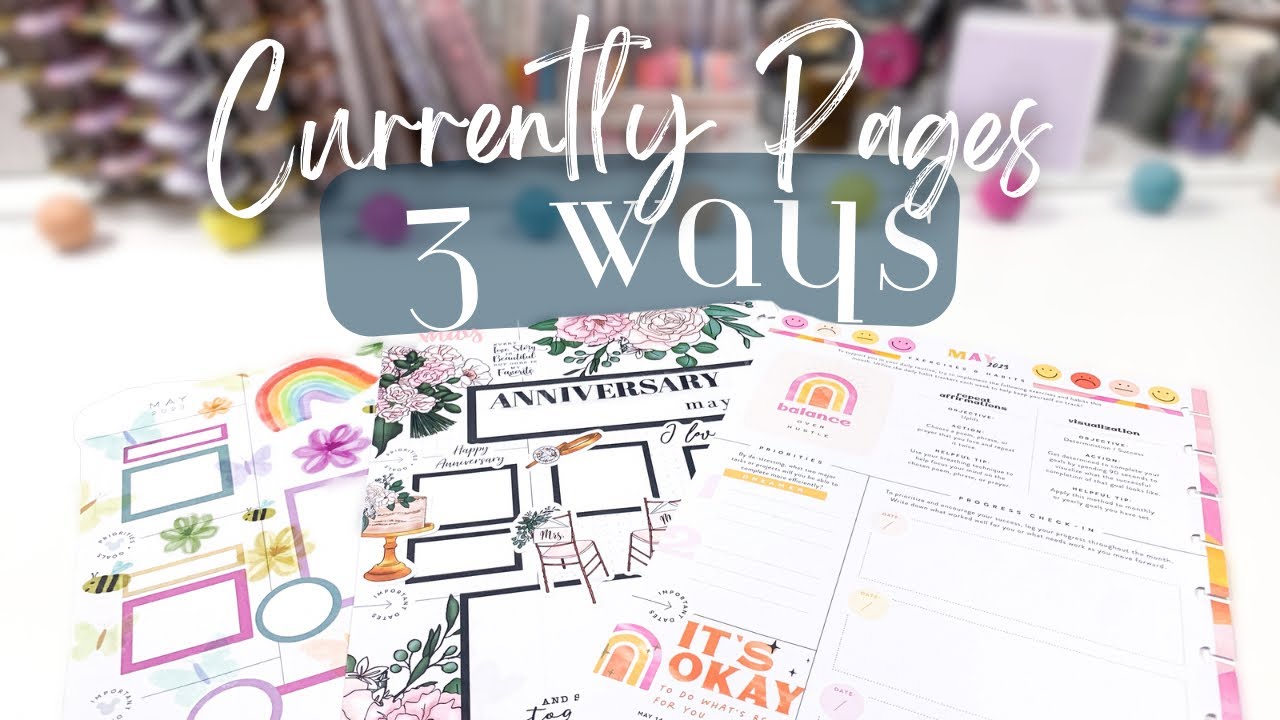 3 Ideas for How to Decorate Your Monthly Currently Page | Happy Planner | Planner Tips