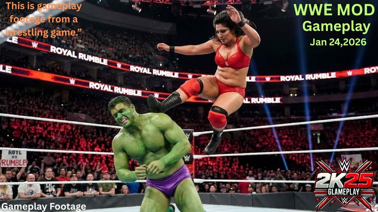 WWE 2K25 - Hulk vs. Indian Diva | Intergender Match Gameplay | Jan 24, 2026