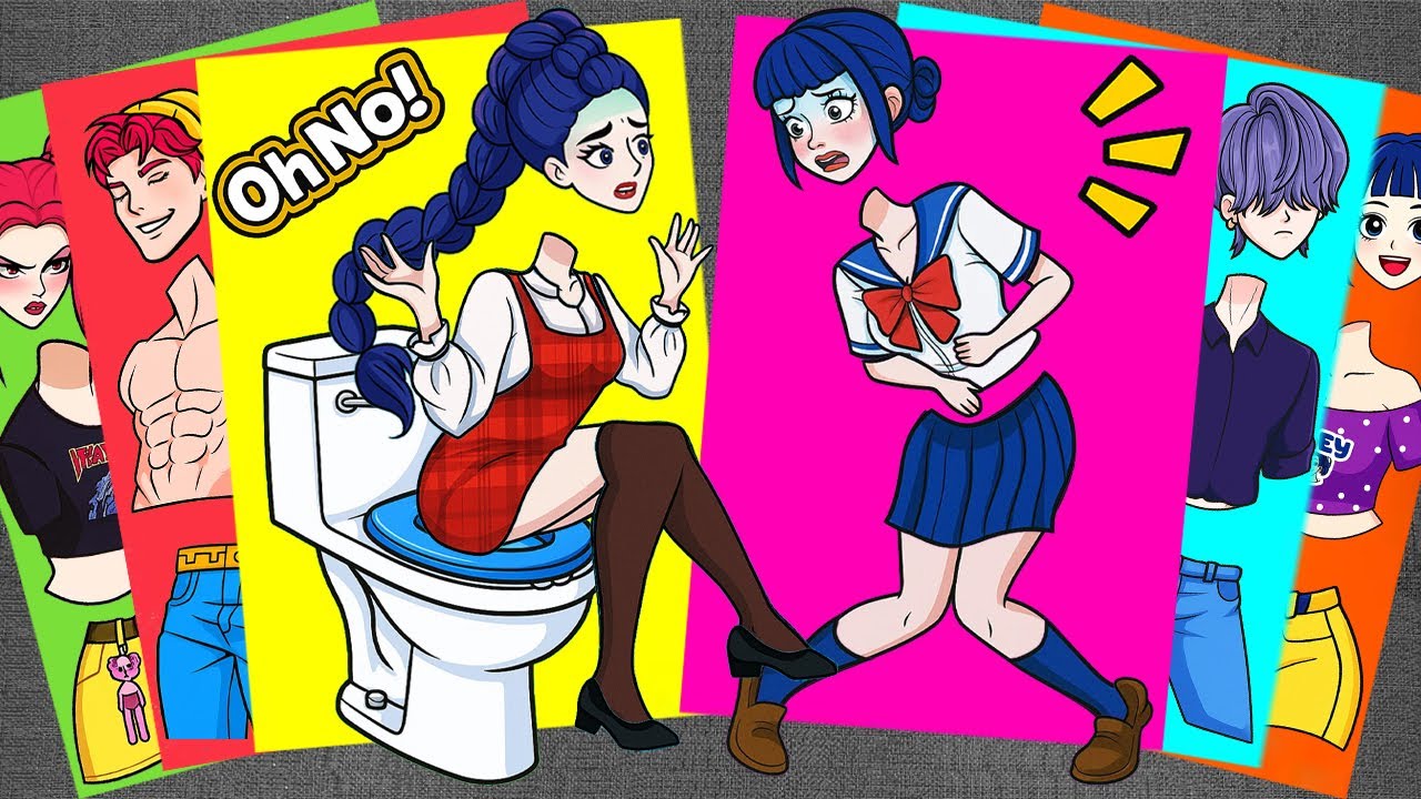 [🌈paper diy🌈] OMG! Did HUNTRIX RUMI & ZOEY Eat Something Bad? 🤢 KPOP DEMON HUNTERS Sticker Book ASMR