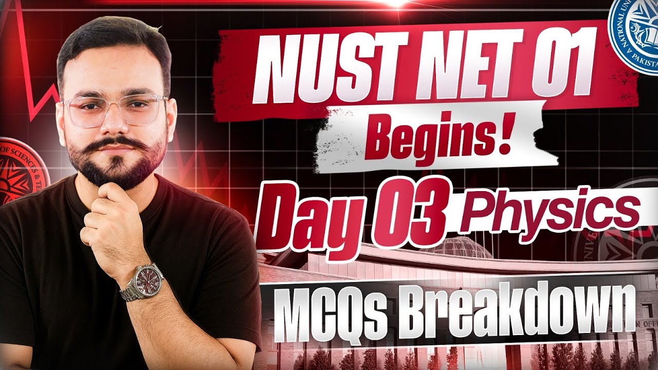 NUST NET 01 24th November Physics Solutions | NUST 24th Nov Physics  Questions | NET 01 Physics