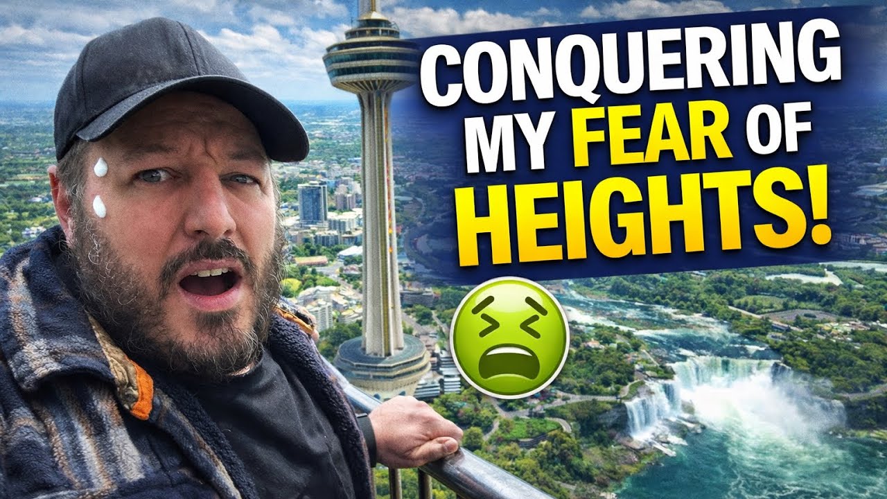 Conquering My Fear of Heights 900FT in the Air! Exploring the Skylon Tower | Niagara Falls Adventure
