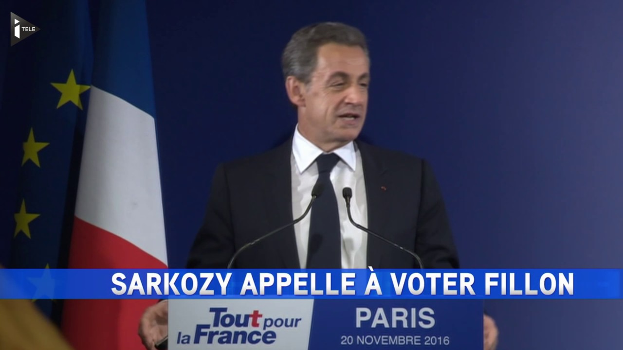 Nicolas Sarkozy reconnaît sa défaite et appelle à voter Fillon